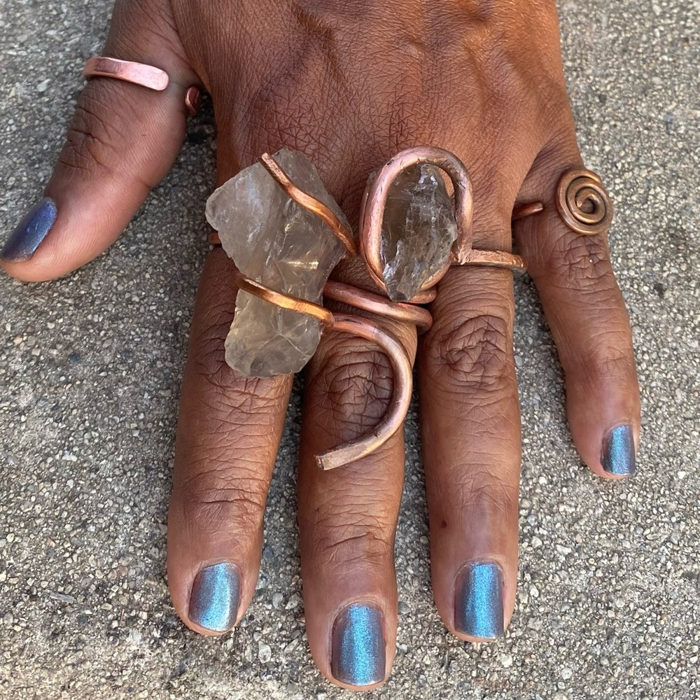 Smoky Quartz Statement Ring